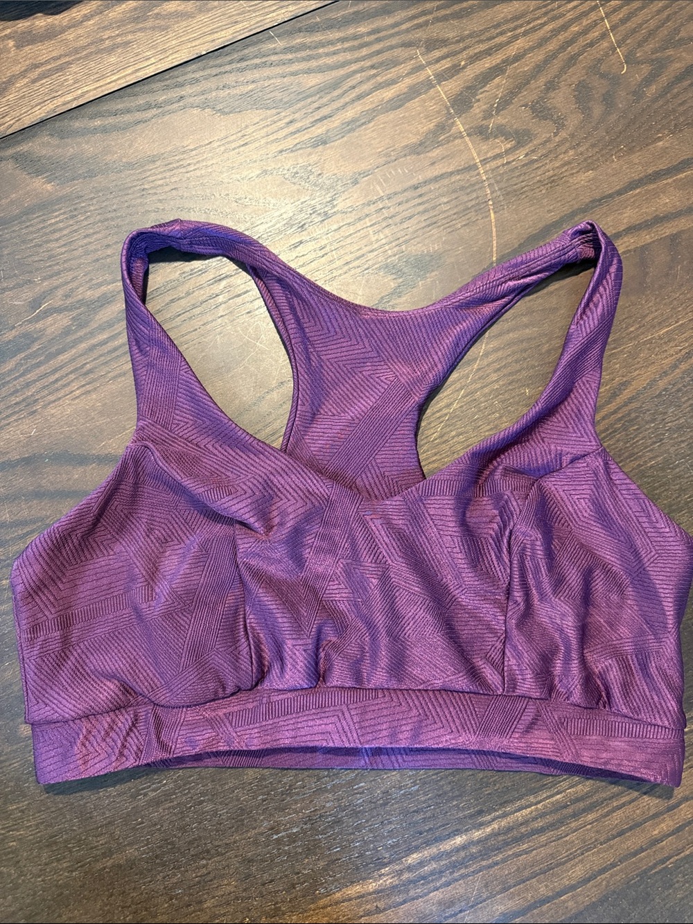 Lola Getts Plum Racerback Light-Support Sports Bra XL